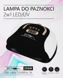 Лампа UV LED для ногтей SUN C4 Plus 256 Вт, 57 светодиодов, с ручкой, черно-белая, 1 шт — фото 3