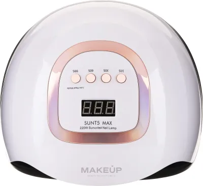 Лампа для маникюра и педикюра Sun T5 UV 220 Вт, 57 светодиодов, с ЖК-дисплеем, 1 шт