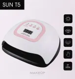 Лампа для маникюра и педикюра Sun T5 UV 220 Вт, 57 светодиодов, с ЖК-дисплеем, 1 шт — фото 2