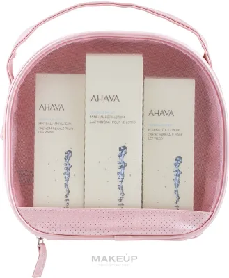 Набор для тела Ahava Body Water лосьон крем для стоп и крем для рук с минеральной водой Мёртвого моря 250+100+100 мл