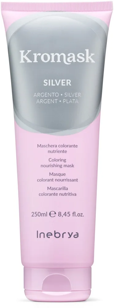 Маска для волос тонирующая Inebrya KroMask Nourishing Colour Mask, питательная, 250 мл, оттенок Silver