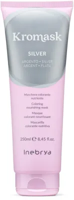 Маска для волос тонирующая Inebrya KroMask Nourishing Colour Mask, питательная, 250 мл, оттенок Silver