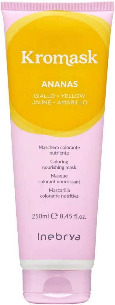Маска для волос тонирующая Inebrya KroMask Nourishing Colour Mask, питательная, 250 мл, оттенок Yellow