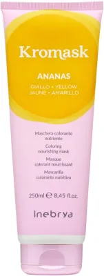 Маска для волос тонирующая Inebrya KroMask Nourishing Colour Mask, питательная, 250 мл, оттенок Yellow