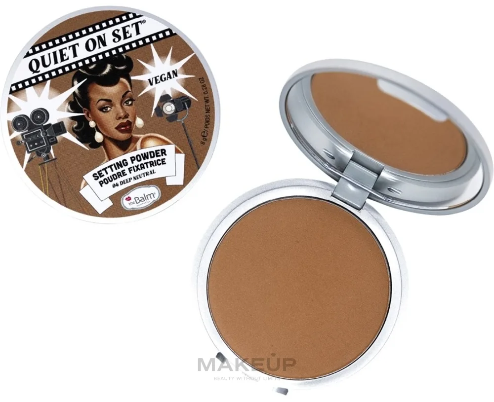 Фиксирующая пудра theBalm Quiet On Set Setting Powder, 8 г, оттенок 04 - Deep