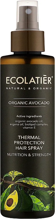 Термозащитный спрей для волос Ecolatier Organic Avocado Nutrition & Strength с маслом авокадо, 200 мл