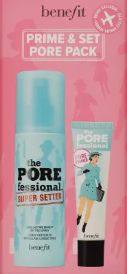 Набор для макияжа Benefit Prime and Set Pore Pack база 22 мл и фиксирующий спрей 30 мл