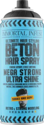 Лак для волос Immortal Infuse Beton Mega Strong Ultra Shine максимальной фиксации и блеска, 500 мл