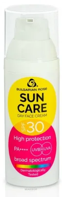 Крем для лица Bulgarian Rose Sun Care дневной солнцезащитный SPF 30 50 мл