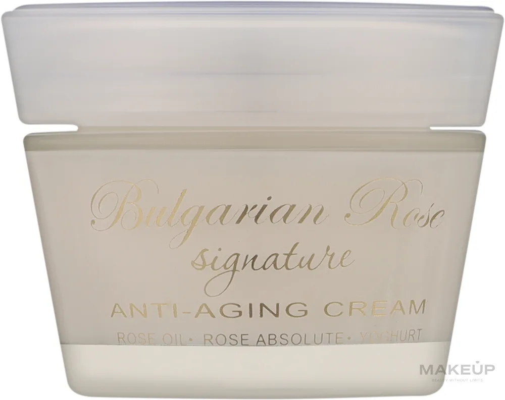 Bulgarian Rose Signature Spa Anti-Aging Face Cream крем для лица антивозрастной с розовым маслом, йогуртом и аргановым маслом 50 мл