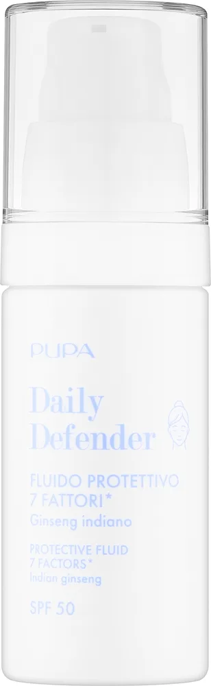 Флюид для лица тонирующий Pupa Daily Defender Protective Fluid 7 Factors Indian Ginseng SPF 50 Coloured, 30 мл