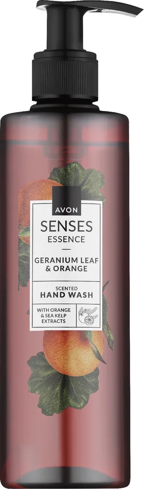 Avon Senses мыло жидкое для рук Geranium Leaf and Orange герань и апельсин 250 мл, с водорослями и фруктовыми экстрактами