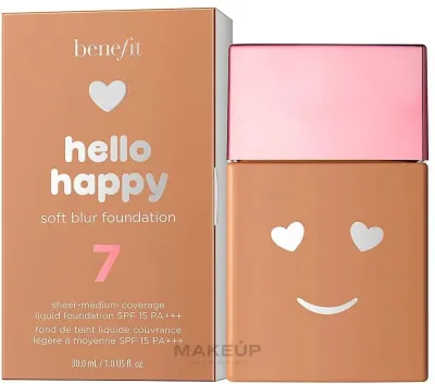 Тональная основа Benefit Hello Happy Soft Blur Foundation сияющая натуральная, 30 мл
