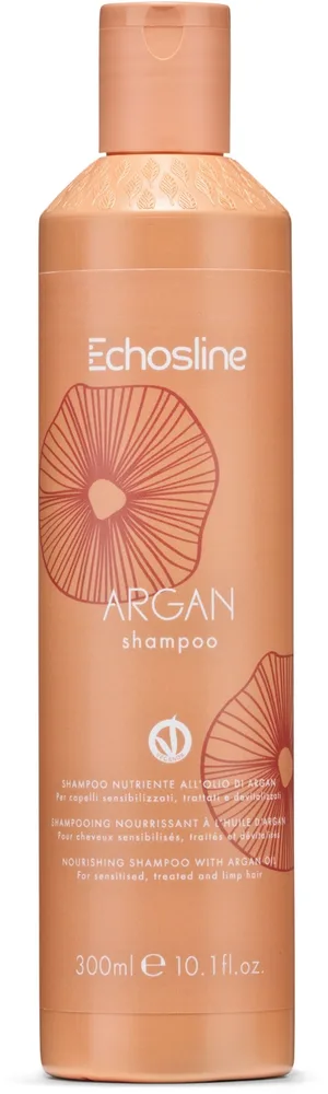 Шампунь для волос Echosline Argan Shampoo, питательный, с аргановым маслом и льном