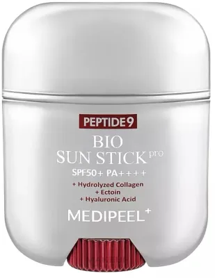 MEDIPEEL Medi Peel Peptide 9 Bio Sun Stick Pro SPF50+ PA+++ - Стик солнцезащитный Medi Peel Peptide 9 Bio Sun Stick Pro SPF50+ PA+++ для лица, с пептидным комплексом, 19 г
