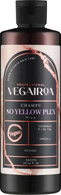Шампунь против жёлтых тонов для светлых волос Vegairoa No Yellow Plex Shampoo, с фиолетовым пигментом, 300 мл