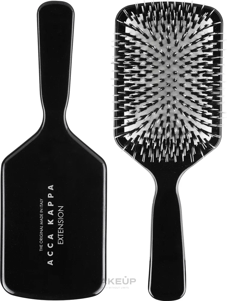 Щётка для волос Acca Kappa Hair Extension Pneumatic Paddle Brush пневматическая, плоская, чёрная, 1 шт