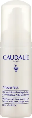 Caudalie Vinoperfect пенка-микропилинг для умывания лица с AHA-кислотами и миндальной кислотой для сияния кожи, 50 мл