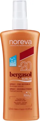Noreva Laboratoires Noreva Laboratoires Bergasol Sublim Satiny Sun Oil * - Солнцезащитное масло для тела Noreva Bergasol Sublim Satiny Sun Oil SPF20