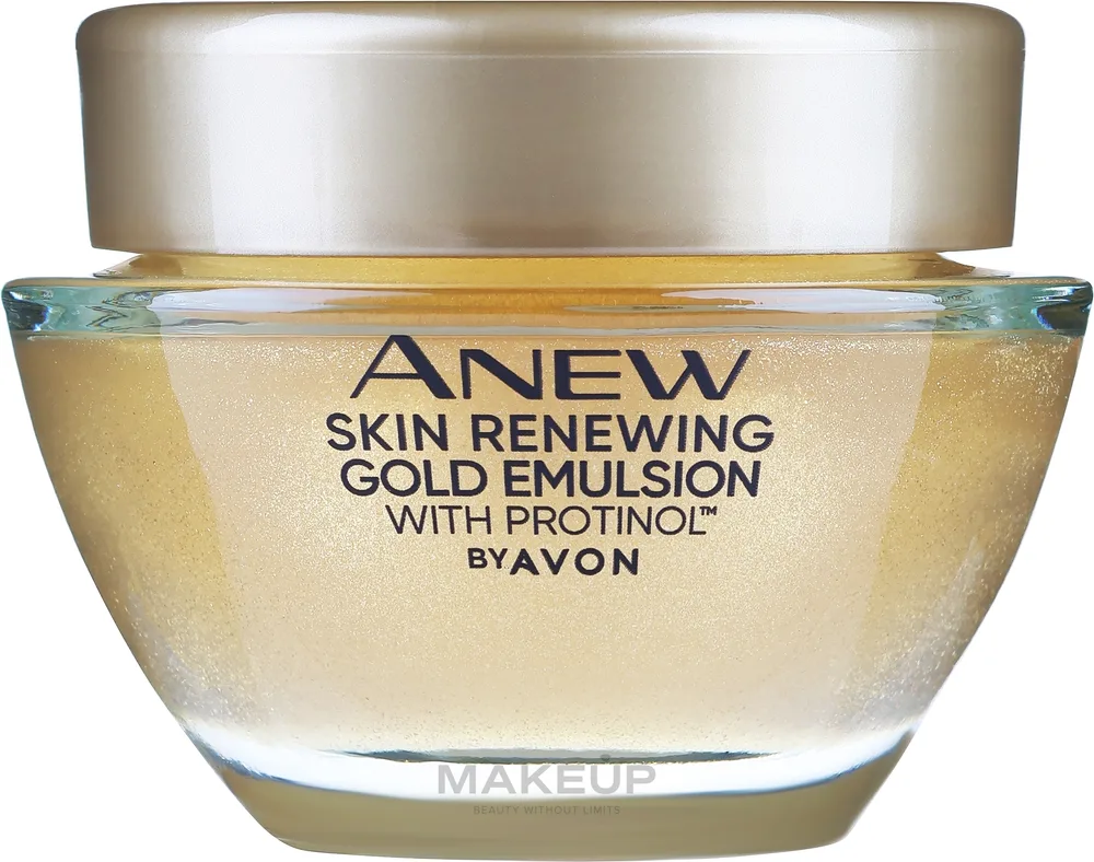 Avon Anew Skin Renewing Gold Emulsion with Protinol ночной крем-эмульсия для лица антивозрастной с частицами золота 50 мл