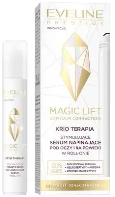 Сыворотка для кожи вокруг глаз Eveline Cosmetics Contour Correction Magic Lift Krio Terapia Roll-On с роликовым аппликатором, охлаждающая, 15 мл