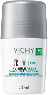 Vichy Deo антиперспирант шариковый Invisible Resist 72H 50 мл, защита от пота и запаха до 72 часов, без желтых и белых следов на одежде