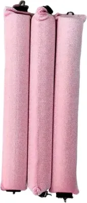 Бигуди бархатные Yeye Velvet Curlers, набор с застёжками, для локонов без нагрева, розовые, 3 шт