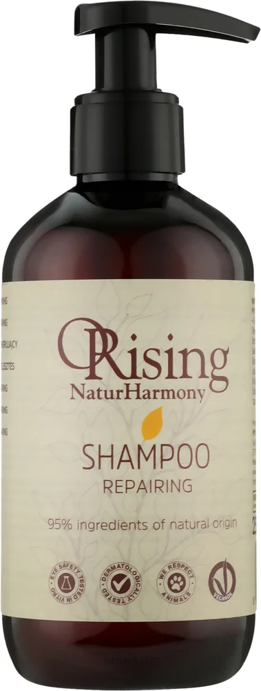 Шампунь Orising Natur Harmony Repairing для сухих и повреждённых волос, с протеинами риса, миндаля и чая