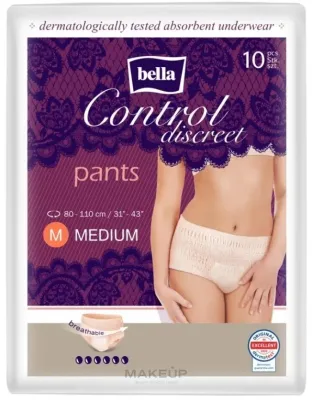 Трусы впитывающие женские Bella Control Discreet Pants, размер M, 80-110 см, 10 шт