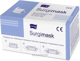 Маска медицинская Matopat Surgimask, нестерильная, трёхслойная, тип II, 50 шт