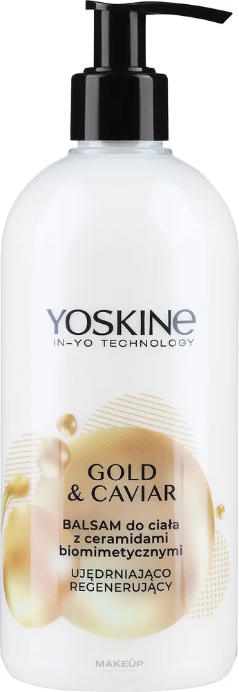 Yoskine Gold & Caviar Body Lotion — бальзам для тела с биомиметическими церамидами, золотом и икрой, 400 мл