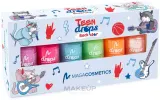 Набор лаков для ногтей Maga Cosmetics Teen Drops Rockstar V.03 яркие цвета, быстросохнущие, 6 лаков по 6 мл — фото 1