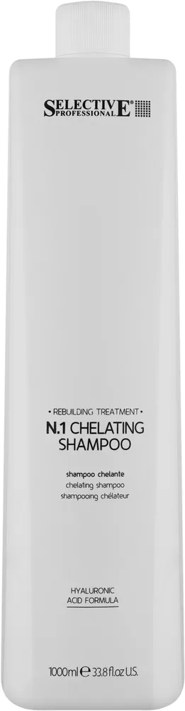Шампунь для волос хелатирующий Selective Professional Rebuilding Treatment Chelating Shampoo для сильно повреждённых волос, 1000 мл