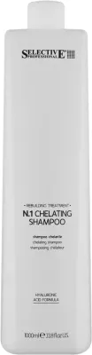 Шампунь для волос хелатирующий Selective Professional Rebuilding Treatment Chelating Shampoo для сильно повреждённых волос, 1000 мл