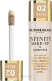 Тональное средство и корректор Dermacol Infinity Make-up 2 в 1, водостойкое, SPF 15, 20 мл, оттенок 02 - Beige — фото 1