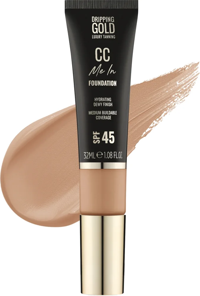 Sosu by SJ Podkład w płynie - Тональный флюид Sosu Dripping Gold CC Me In Foundation SPF 45 увлажняющий, 32 мл, оттенок 4.5 - Warm Beige