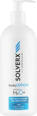 Solverx DeepH2O+ Body Lotion — увлажняющий укрепляющий лосьон для тела для сухой и обезвоженной кожи, 400 мл