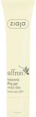 Гель для лица Ziaja Saffron Hyaluronic с гиалуроновой кислотой пептидами и шафраном для зрелой кожи 60+ 30 мл