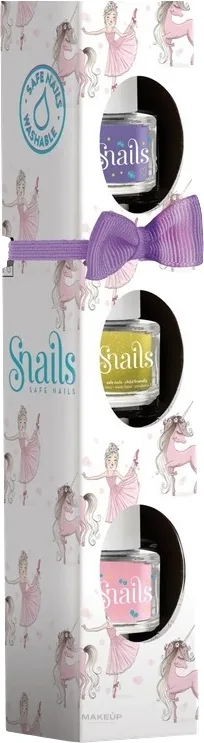 Набор детских лаков для ногтей Snails Mini Magic Ballerine 3 оттенка по 5 мл на водной основе