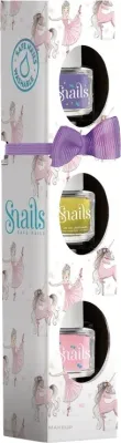 Набор детских лаков для ногтей Snails Mini Magic Ballerine 3 оттенка по 5 мл на водной основе