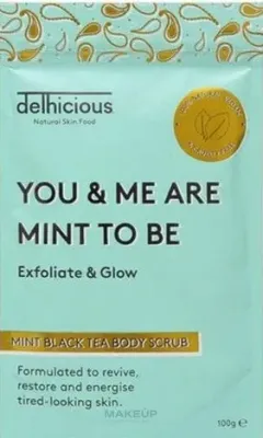 Delhicious Peeling do ciała z miętą - Скраб для тела с мятой и чёрным чаем You & Me Are Mint To Be 100 г