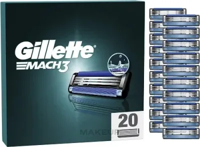 Сменные кассеты для бритья Gillette Mach3 мужские, 20 шт