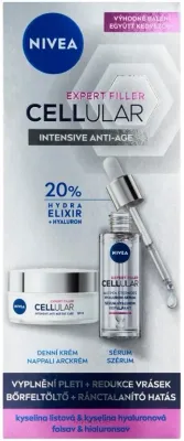 Набор для лица NIVEA Expert Filler Cellular дневной крем SPF15 и сыворотка с гиалуроном для зрелой кожи 50+30 мл