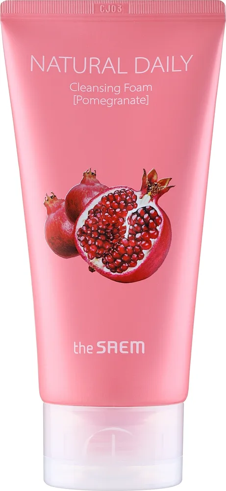 The Saem Natural Daily Cleansing Foam Pomegranate пенка для умывания лица с экстрактом граната, корейская косметика 150 мл