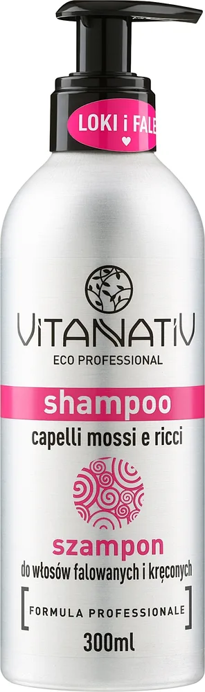 Шампунь для волнистых и вьющихся волос Vitanativ Shampoo Wavy and Curly Hair с экстрактами бузины и малины, 300 мл