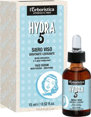 Сыворотка для лица L'Erboristica Vintage Hydra 5 увлажняющая с 5 формами гиалуроновой кислоты 15 мл