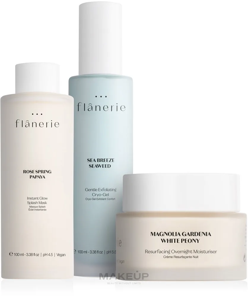 Набор для лица Flanerie Night Spa ночной крем крио-гель и маска с кунжутом и маслом ши 45+100+100 мл