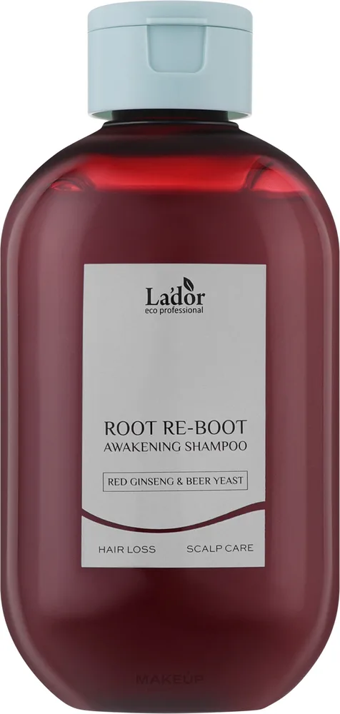 Шампунь для роста волос La'dor Root Re-Boot Awakening Shampoo, с красным женьшенем и пивными дрожжами, с биотином