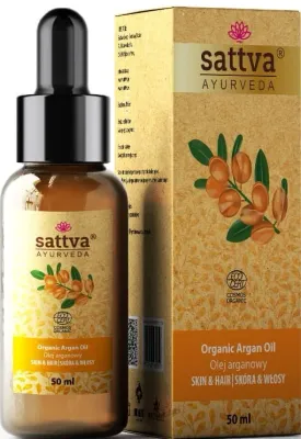 Органическое аргановое масло для лица тела и волос Sattva Ayurveda Organic Argan