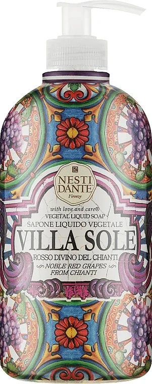 Мыло жидкое Nesti Dante Villa Sole Rosso Divino Del Chianti винное, 500 мл